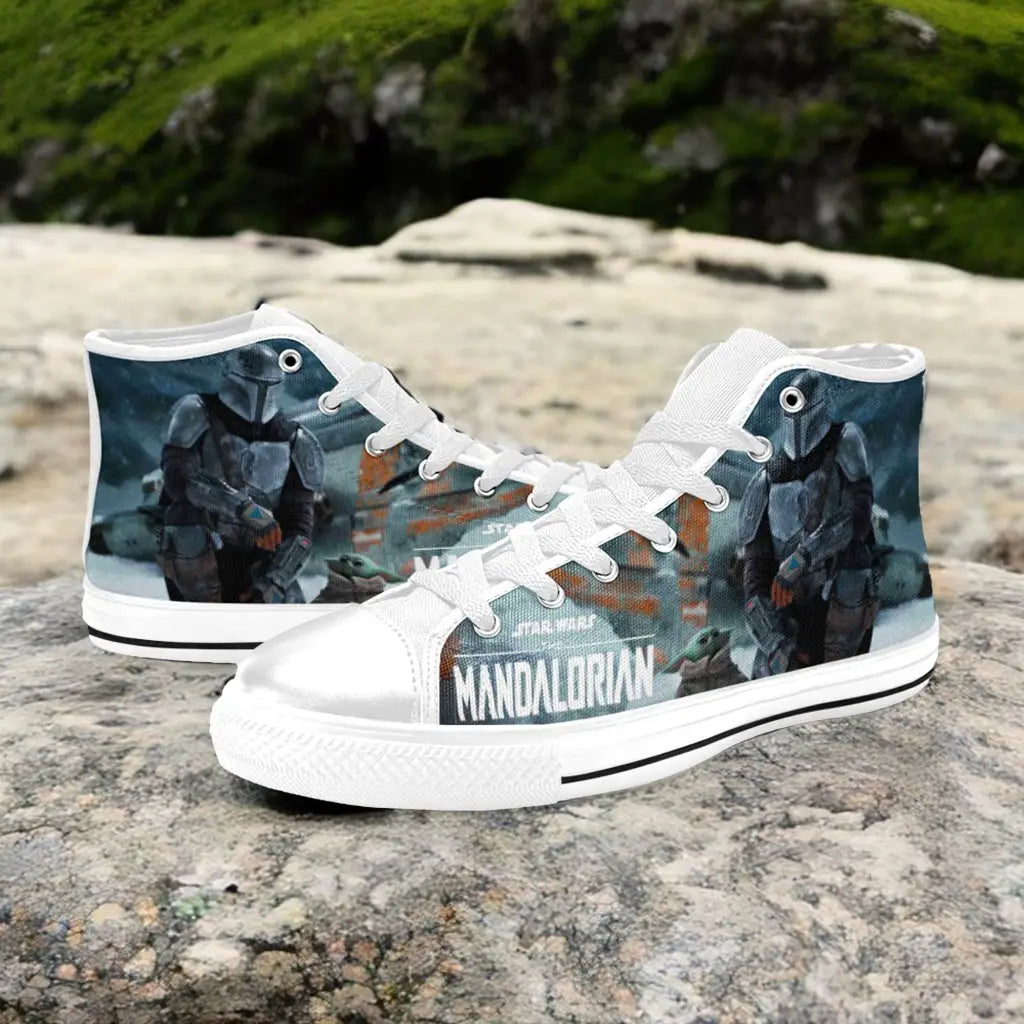 Star Wars The Mandalorian Grogu Custom High Top Sneakers Shoes