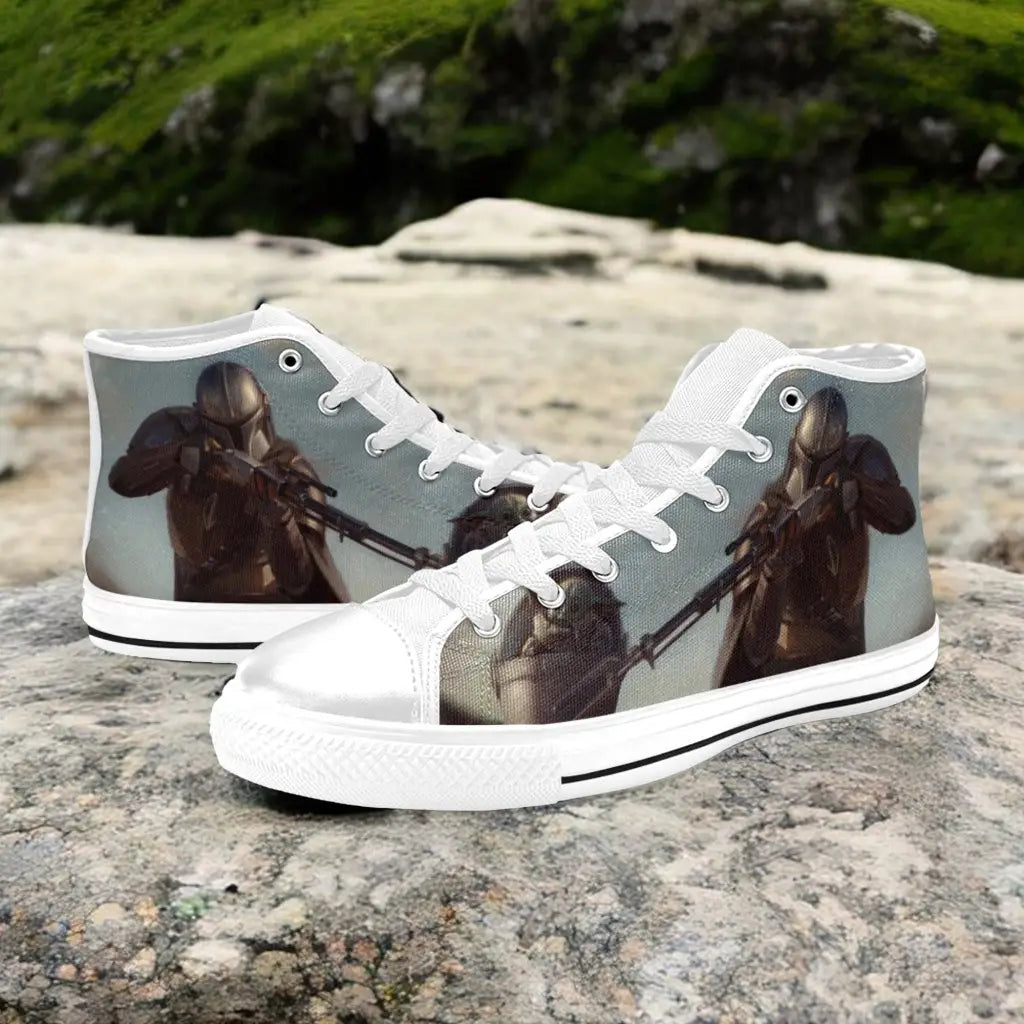 Star Wars The Mandalorian Grogu Custom High Top Sneakers Shoes