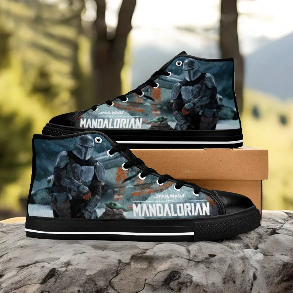 Star Wars The Mandalorian Grogu Custom High Top Sneakers Shoes