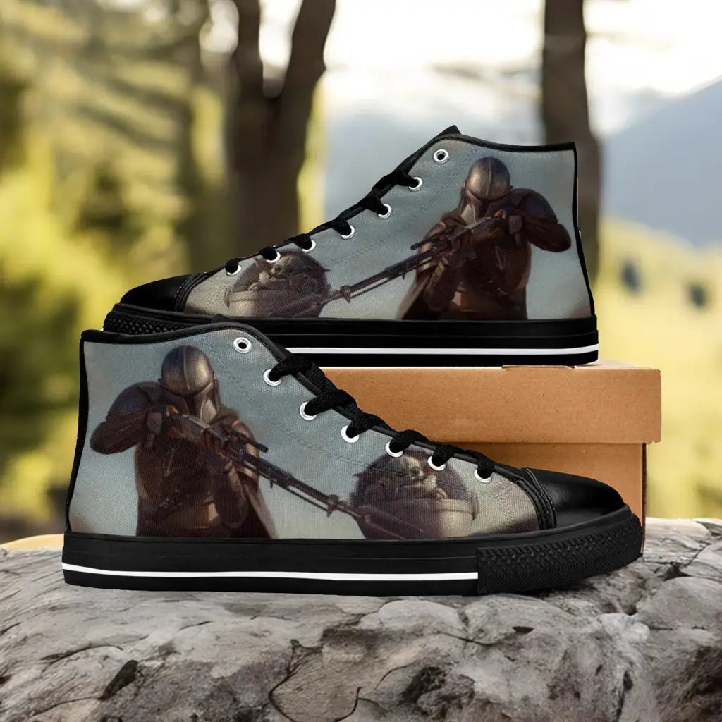 Star Wars The Mandalorian Grogu Custom High Top Sneakers Shoes