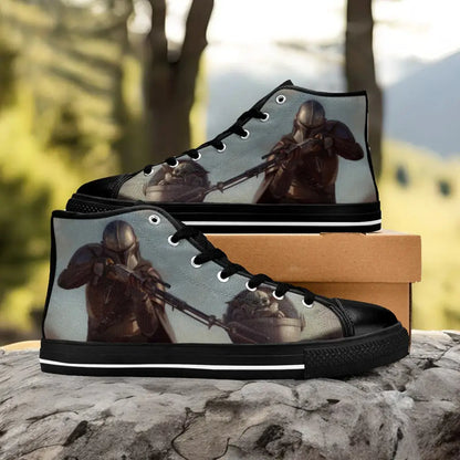 Star Wars The Mandalorian Grogu Custom High Top Sneakers Shoes