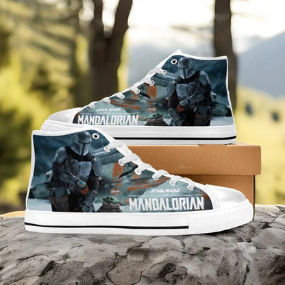 Star Wars The Mandalorian Grogu Custom High Top Sneakers Shoes