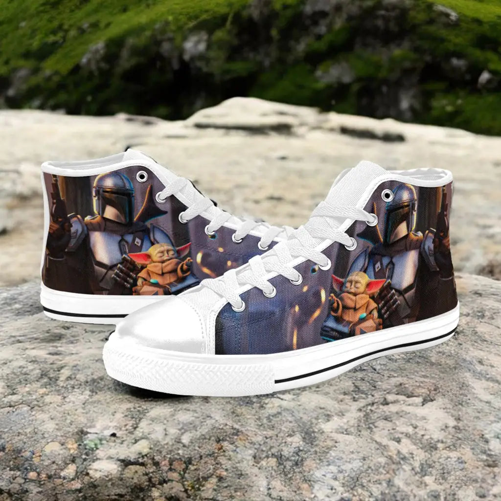 Star Wars The Mandalorian Custom High Top Sneakers Shoes