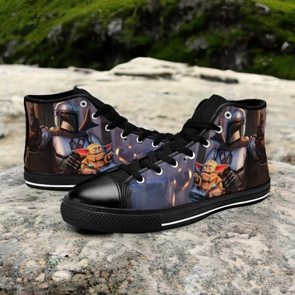 Star Wars The Mandalorian Custom High Top Sneakers Shoes