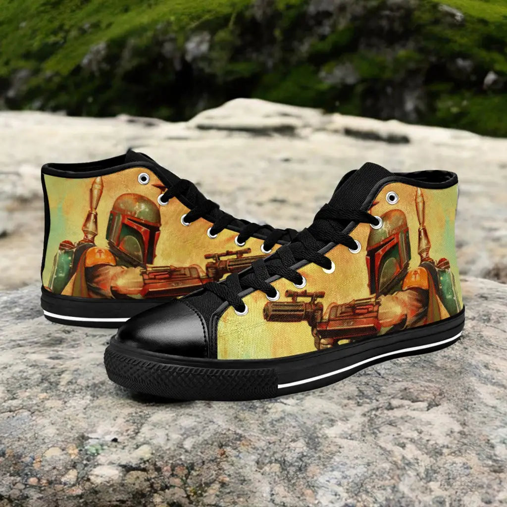 Star Wars The Mandalorian Custom High Top Sneakers Shoes