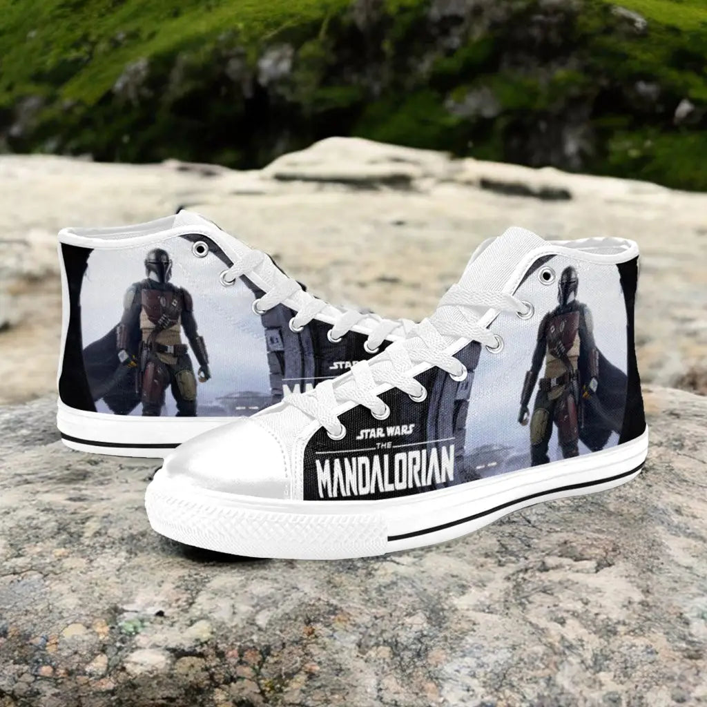 Star Wars The Mandalorian Custom High Top Sneakers Shoes