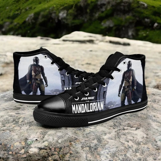 Star Wars The Mandalorian Custom High Top Sneakers Shoes