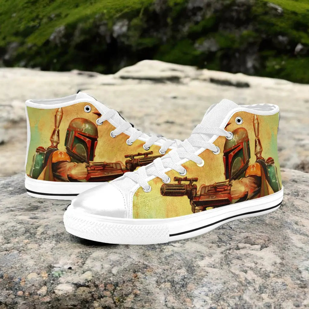 Star Wars The Mandalorian Custom High Top Sneakers Shoes