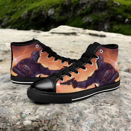 Star Wars The Mandalorian Custom High Top Sneakers Shoes