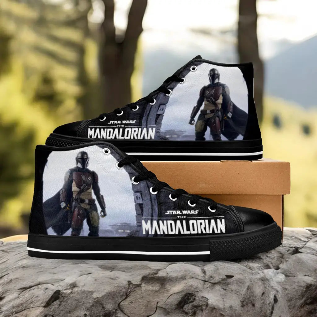 Star Wars The Mandalorian Custom High Top Sneakers Shoes