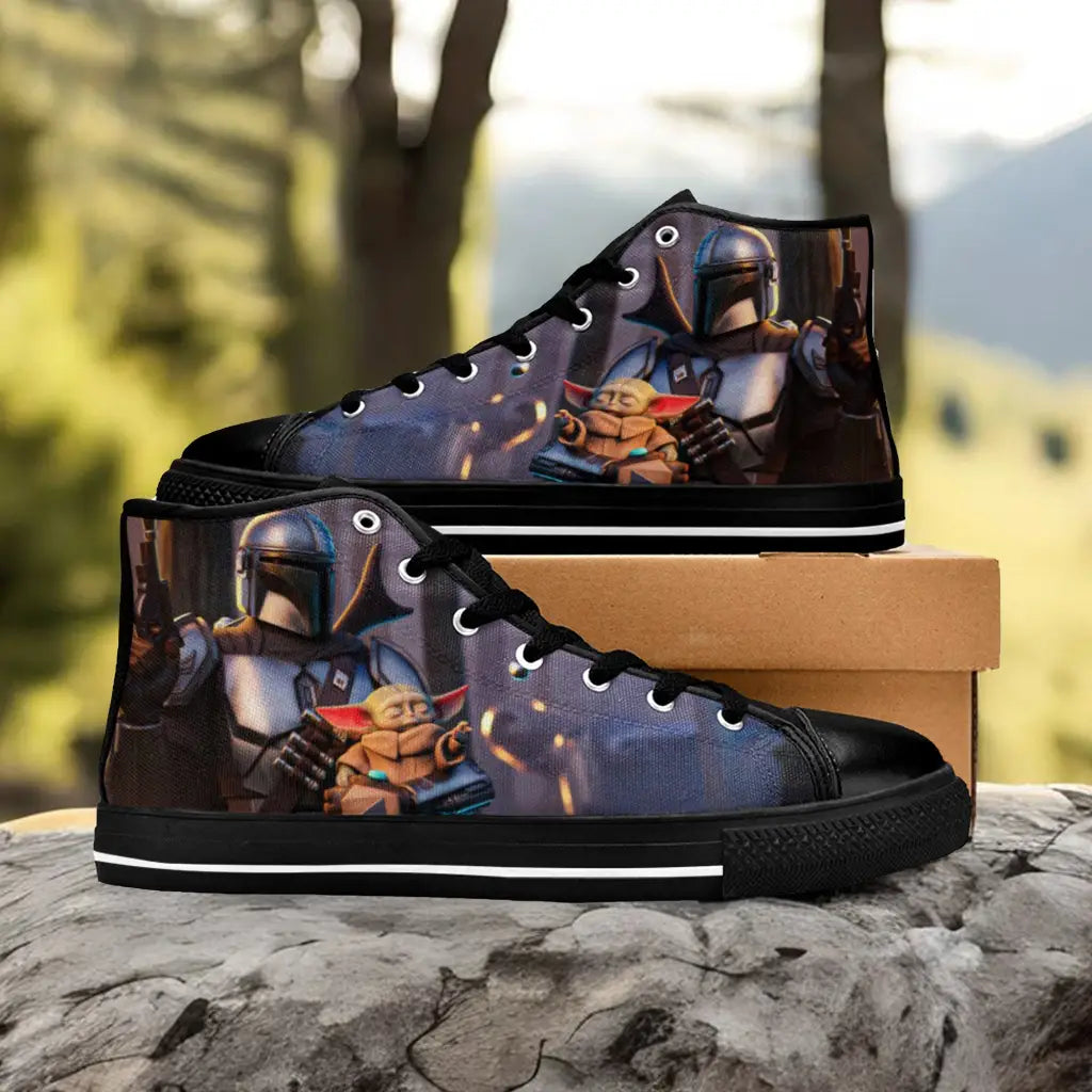 Star Wars The Mandalorian Custom High Top Sneakers Shoes