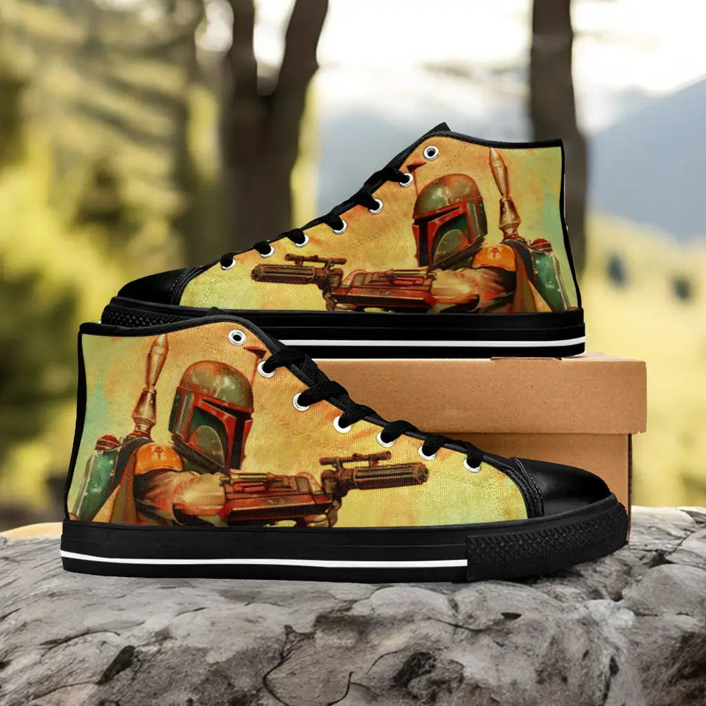 Star Wars The Mandalorian Custom High Top Sneakers Shoes