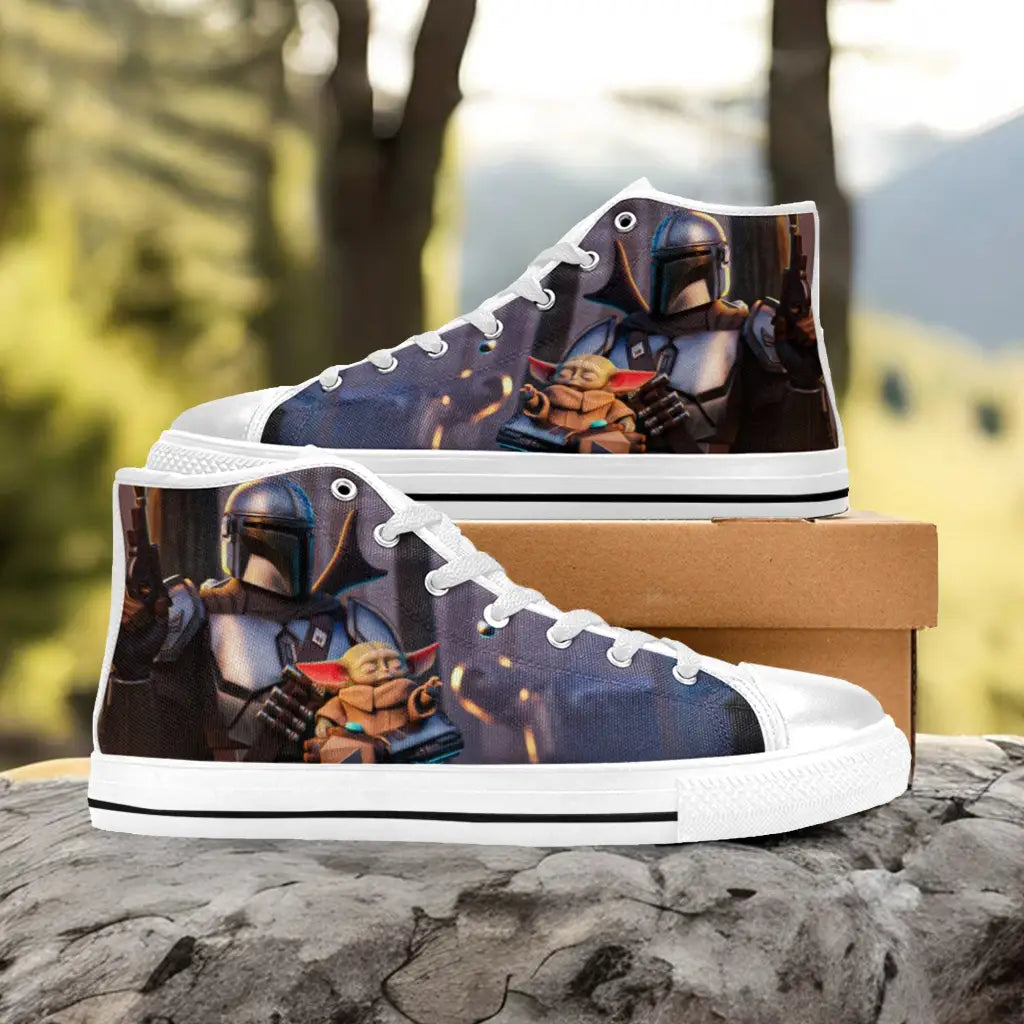 Star Wars The Mandalorian Custom High Top Sneakers Shoes