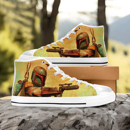 Star Wars The Mandalorian Custom High Top Sneakers Shoes