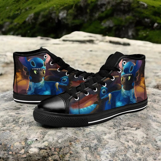 Stitch Night fury Custom High Top Sneakers Shoes