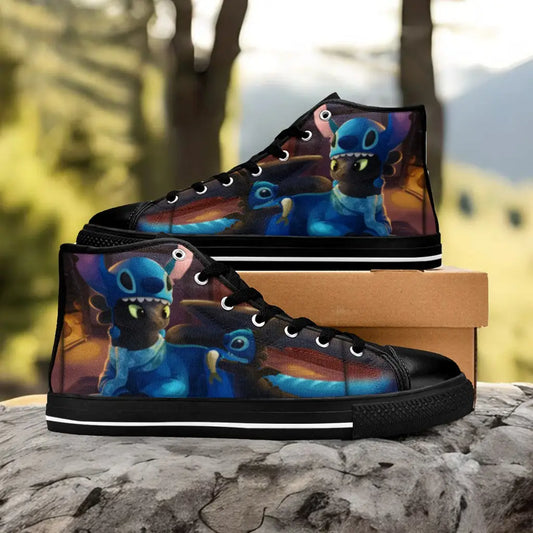 Stitch Night fury Custom High Top Sneakers Shoes