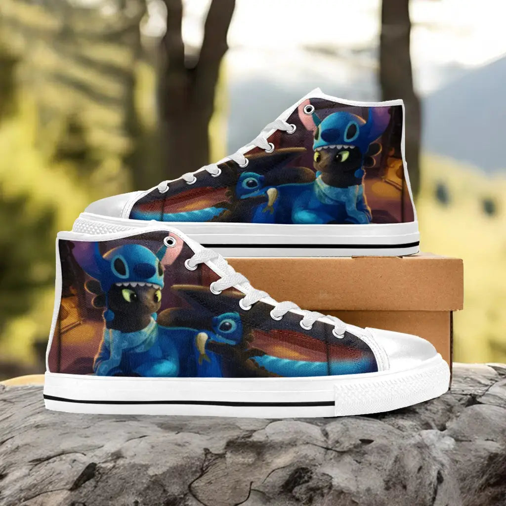 Stitch Night fury Custom High Top Sneakers Shoes