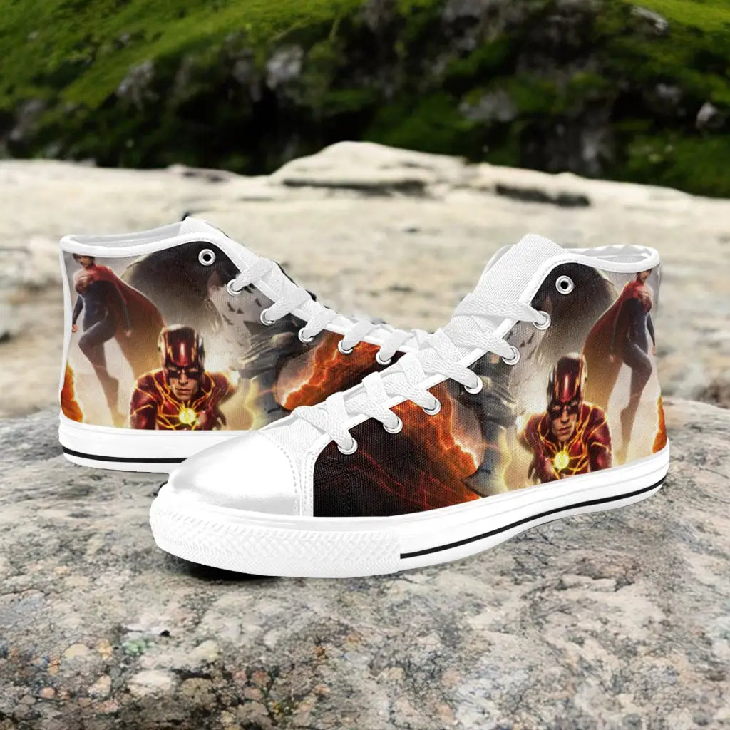 Super Girl Flash Batman Justice League Custom High Top Sneakers Shoes