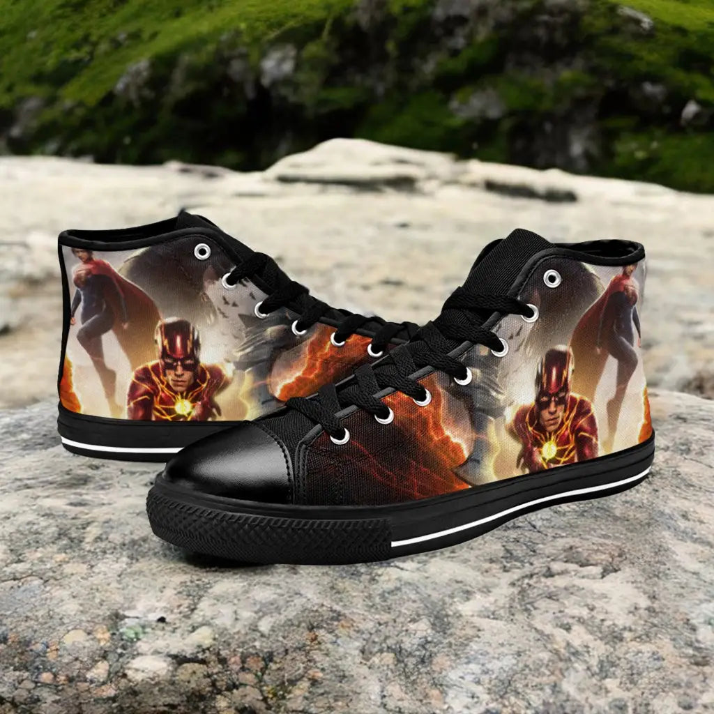 Super Girl Flash Batman Justice League Custom High Top Sneakers Shoes