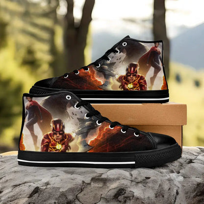 Super Girl Flash Batman Justice League Custom High Top Sneakers Shoes