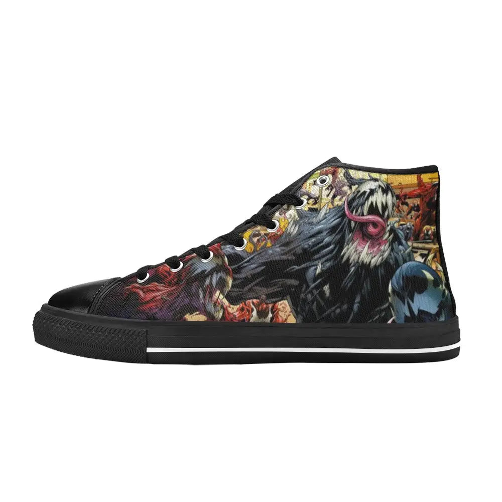 Superhero Venom Spiderman Custom High Top Sneakers Shoes