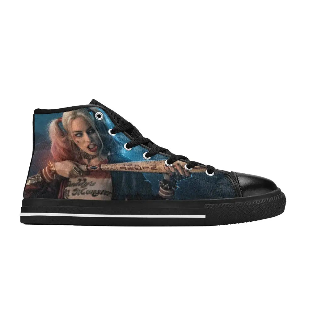 Superhero Comic Harley Quinn Joker Shoes High Top Sneakers