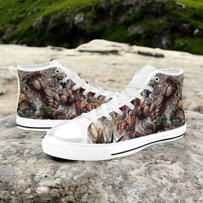 Superhero Doomsday v Superman Custom High Top Sneakers Shoes