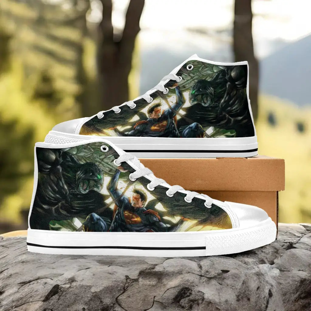 Superhero Doomsday v Superman Custom High Top Sneakers Shoes