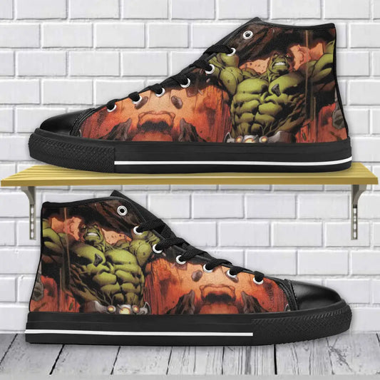 Superhero Avengers Hulk Custom High Top Sneakers Shoes