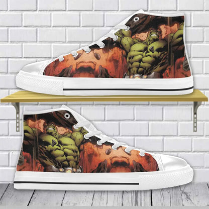 Superhero Avengers Hulk Custom High Top Sneakers Shoes