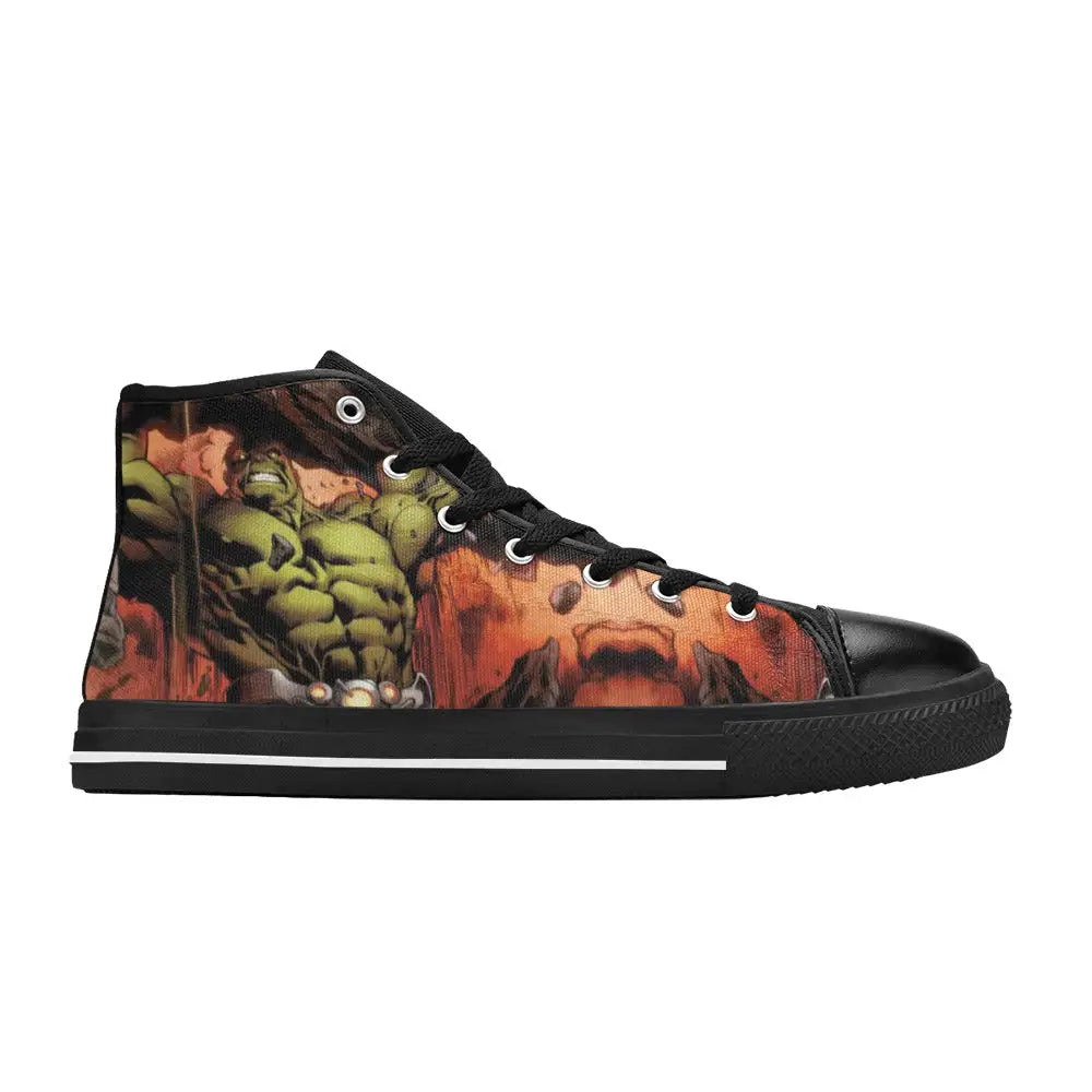 Superhero Avengers Hulk Custom High Top Sneakers Shoes