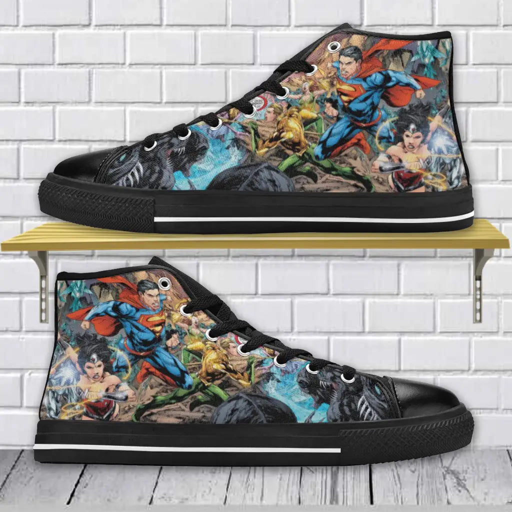 Superhero Superman Custom High Top Sneakers Shoes