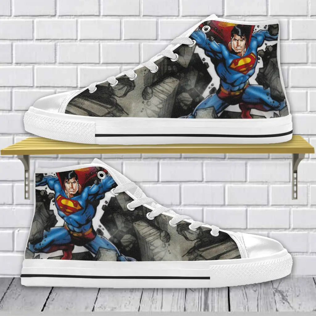 Superhero Superman Custom High Top Sneakers Shoes