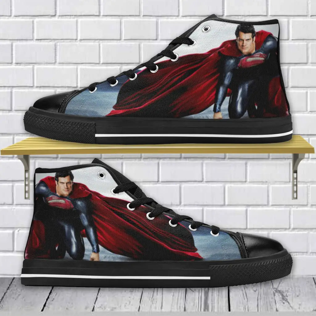 Superhero Superman Custom High Top Sneakers Shoes