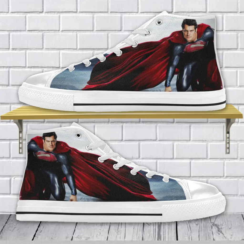 Superhero Superman Custom High Top Sneakers Shoes