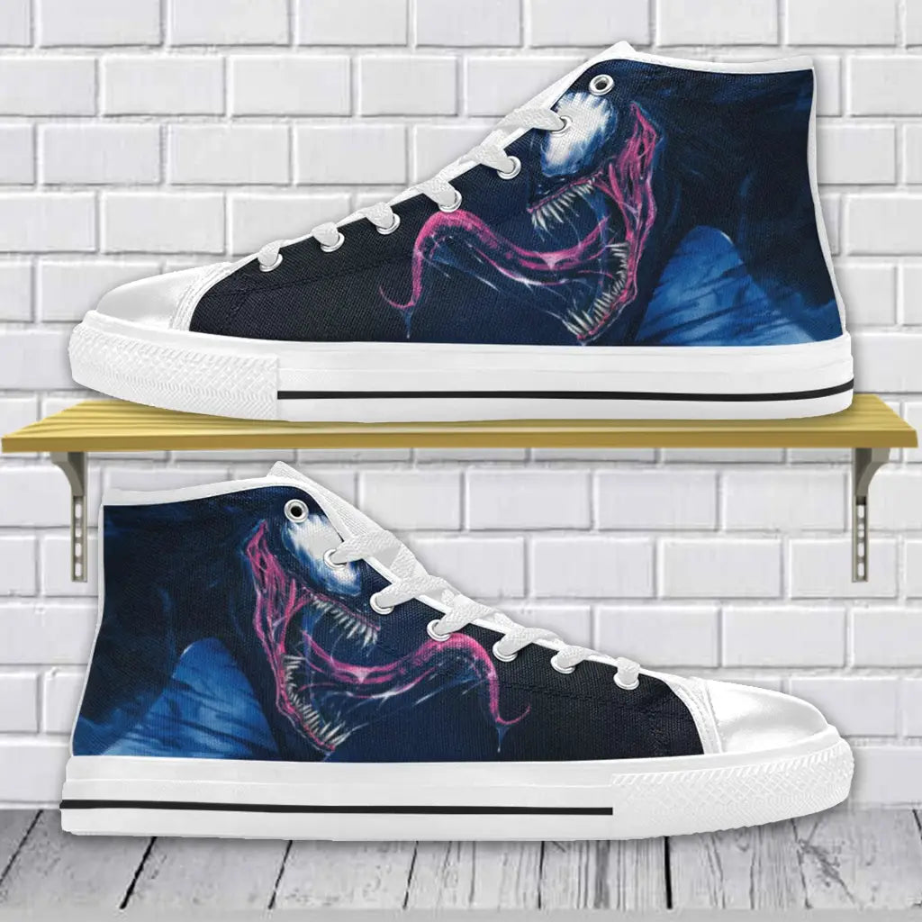 Superhero Venom Spiderman Custom High Top Sneakers Shoes