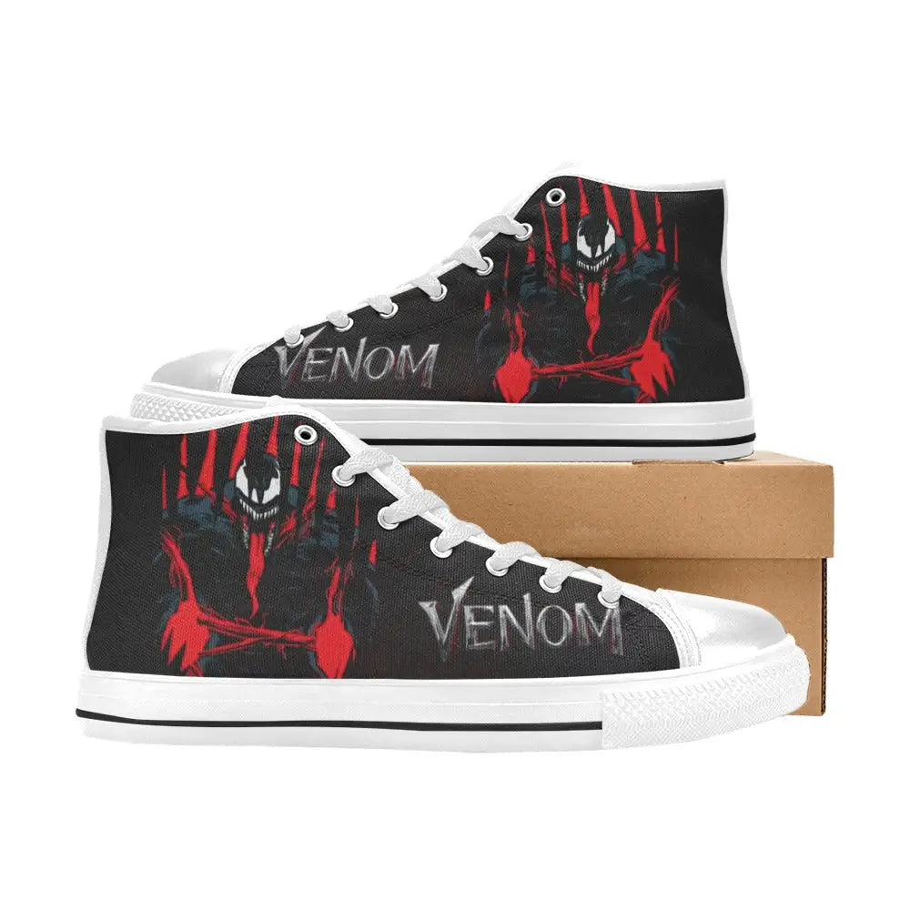 Superhero Venom Spiderman Custom High Top Sneakers Shoes