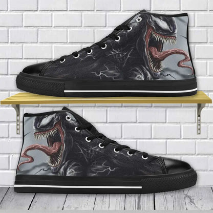 Superhero Venom Spiderman Custom High Top Sneakers Shoes