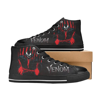 Superhero Venom Spiderman Custom High Top Sneakers Shoes