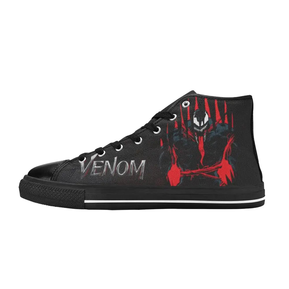 Superhero Venom Spiderman Custom High Top Sneakers Shoes