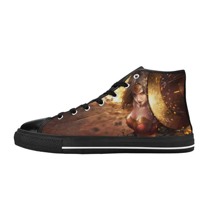 Superhero Wonder Woman Comic Shoes High Top Sneakers