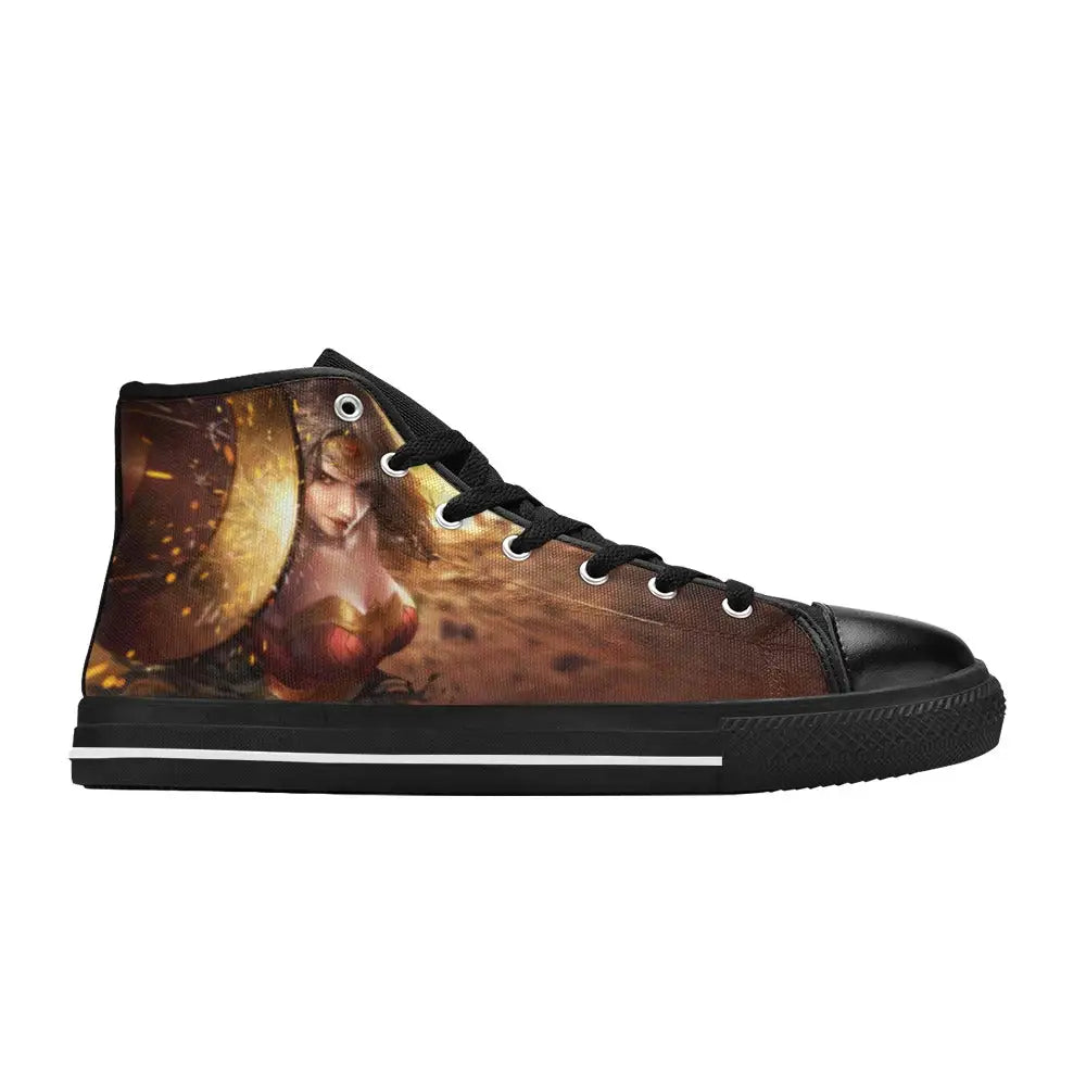 Superhero Wonder Woman Comic Shoes High Top Sneakers