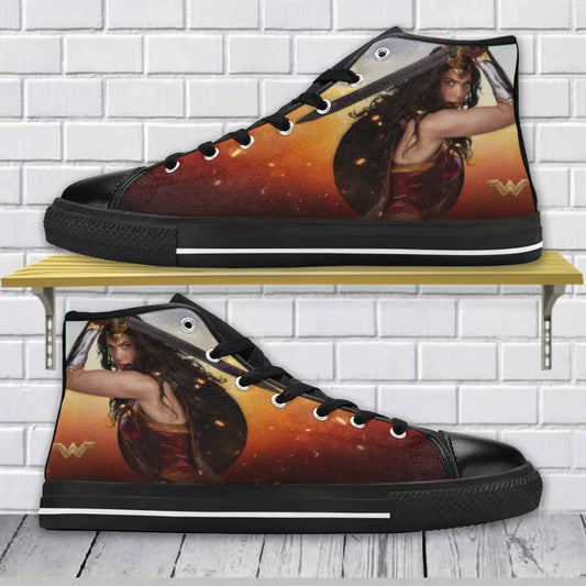 Superhero Wonder Woman Shoes High Top Sneakers