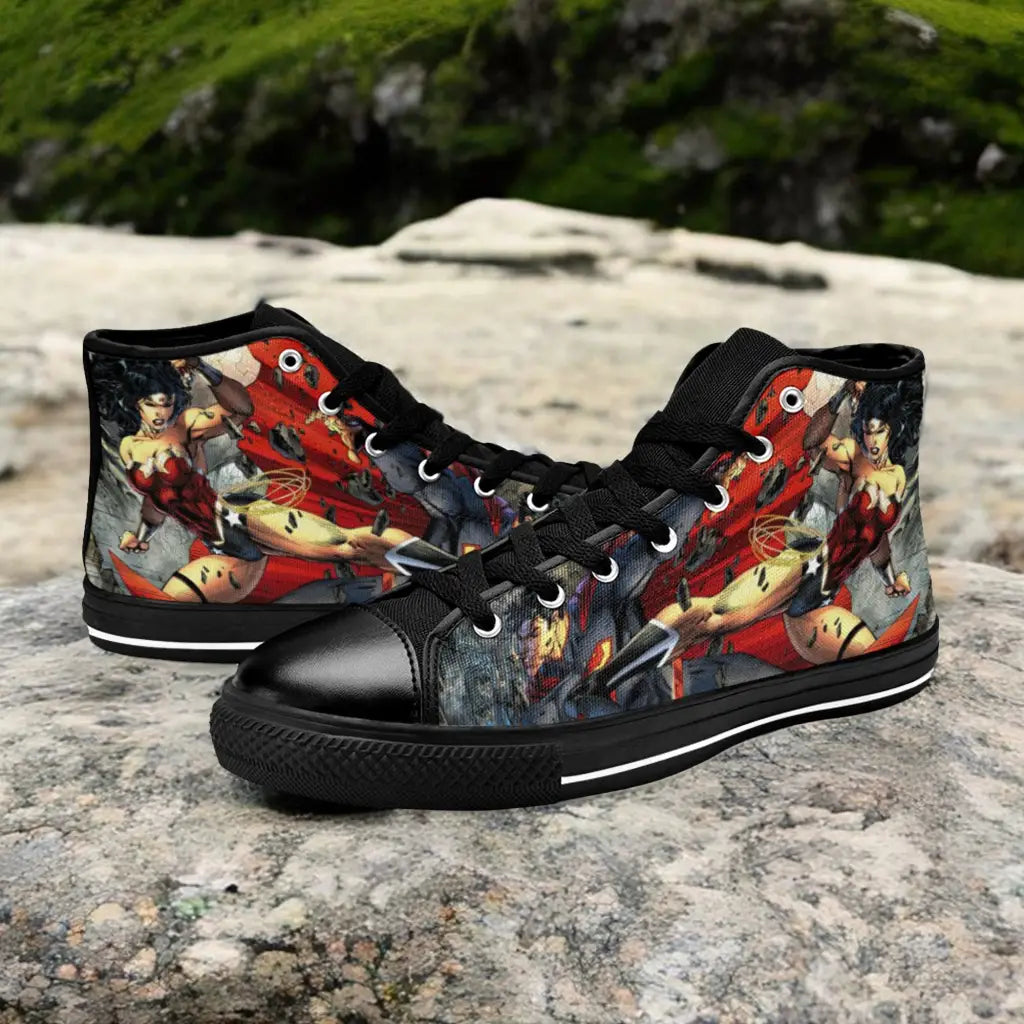 Superhero Wonder Women v Superman Custom High Top Sneakers Shoes