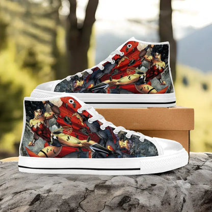 Superhero Wonder Women v Superman Custom High Top Sneakers Shoes