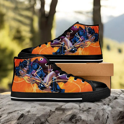 Superman Kiss Wonder Woman Shoes High Top Sneakers for Kids and Adults