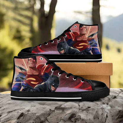 Superman v Batman Custom High Top Sneakers Shoes