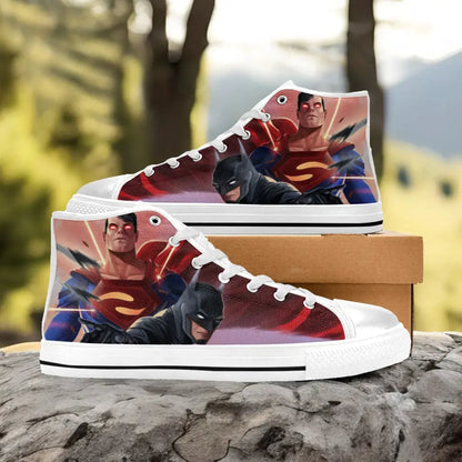 Superman v Batman Custom High Top Sneakers Shoes