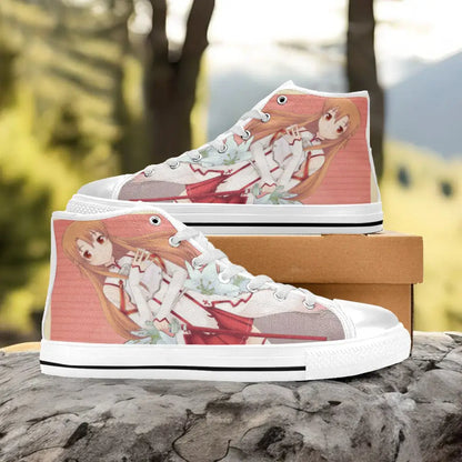 Sword Art Online Asuna Custom High Top Sneakers Shoes