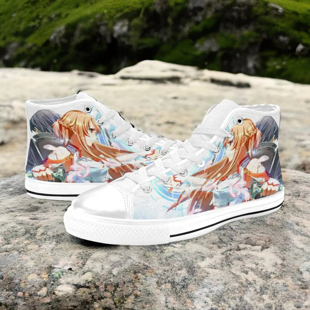 Sword Art Online Kirito Asuna Custom High Top Sneakers Shoes